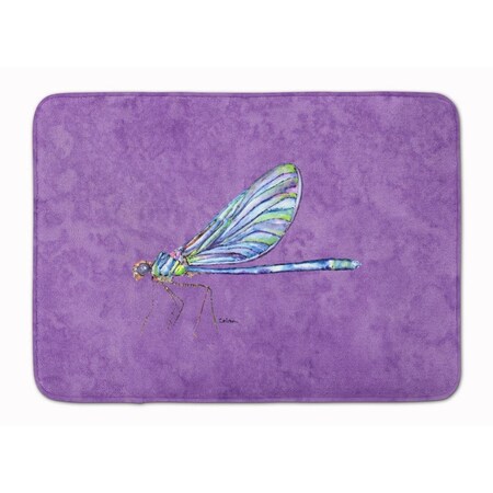Carolines Treasures Dragonfly on Purple Machine Washable Memory Foam Mat 8865RUG